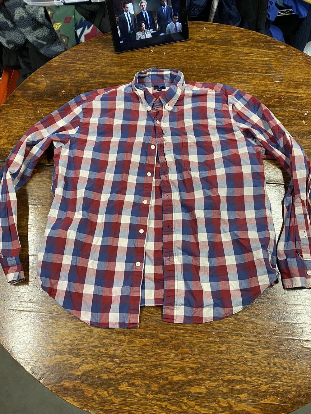 J Crew Shirt Mens XL Striped Multicolor Button Up Stitch Sewn Untucked